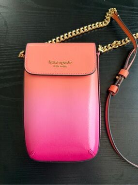 kate spade Pink to Coral Ombre Crossbody Phone Pouch